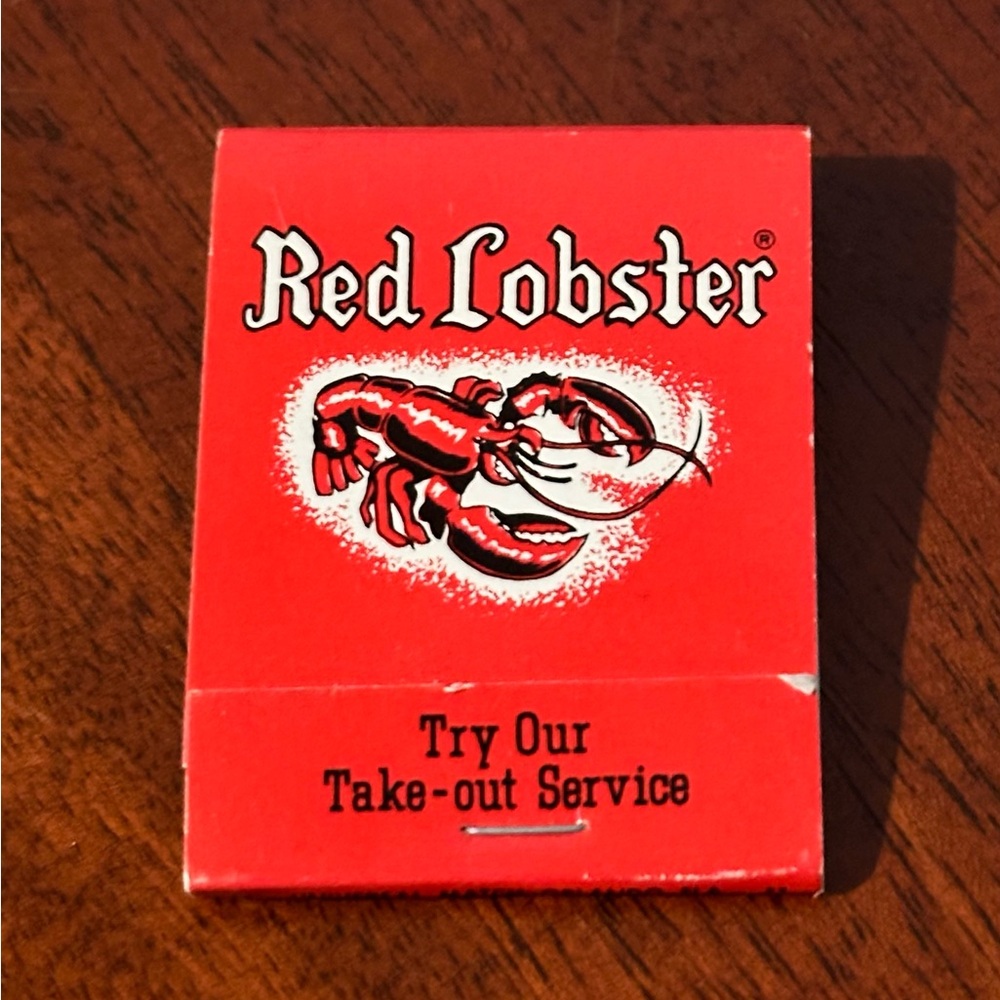 Vintage Matchbook Red Lobster Restaurant Chain Nostalgic Cheddar Bay Biscuits